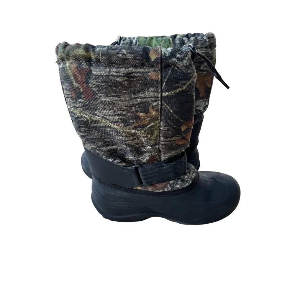 Kamik ROCKET CAMO Waterproof Insulated Snow Boots Sz 3 Outdoor Adjustable Strap